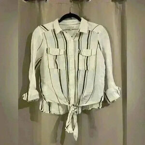 Women’s White Harper Button Up Top